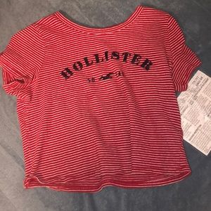 striped hollister crop top